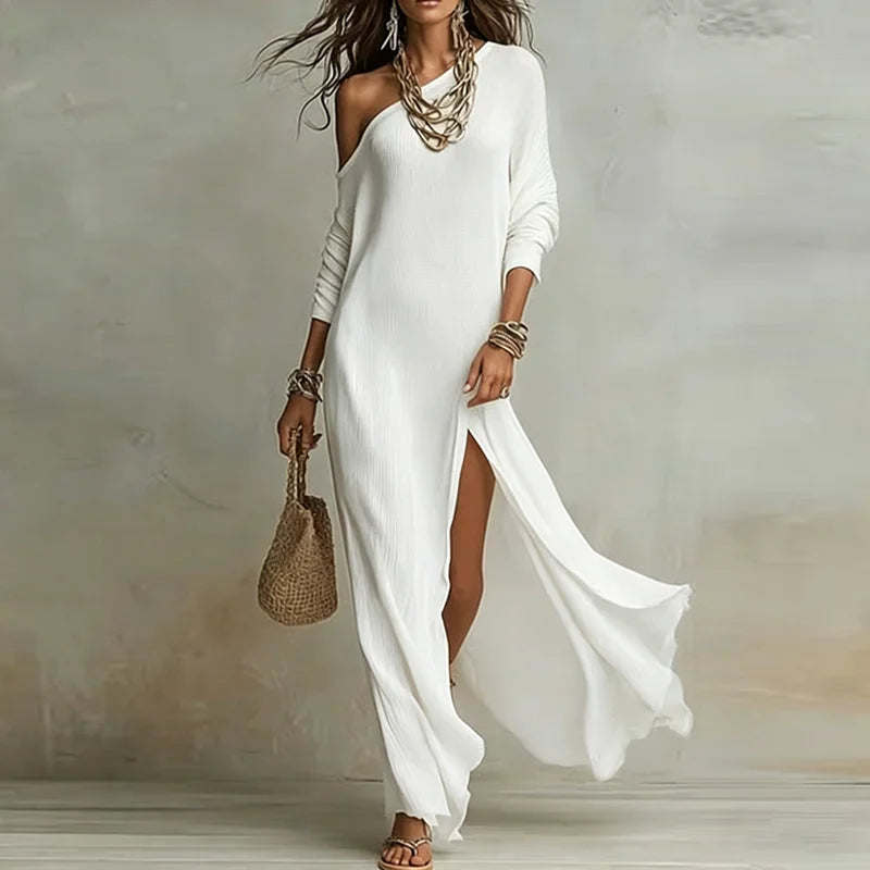 long sleeve holiday dresses Knee-Length Have breathable and elastic Elegant Long Sleeve Holiday Dresses
