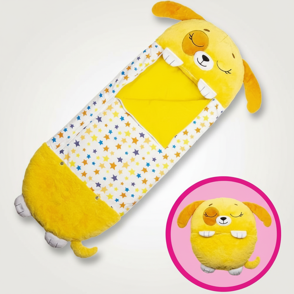 Foldable Kids' Sleeping Bag in Animal Shape – Camping, Sleepovers
