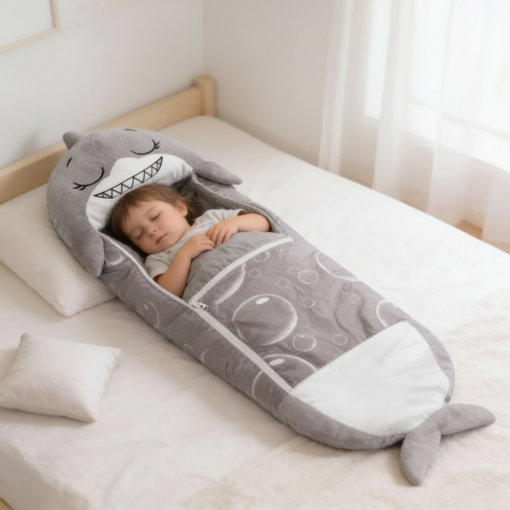 Foldable Kids' Sleeping Bag in Animal Shape – Camping, Sleepovers