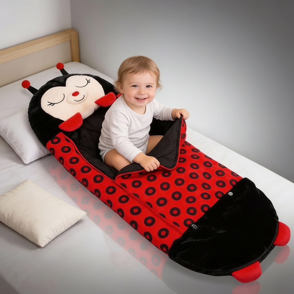 Foldable Kids' Sleeping Bag in Animal Shape – Camping, Sleepovers