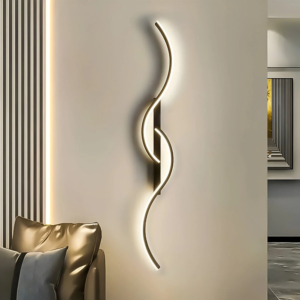 Modern wall light – ambient lighting, interior design – living room, decoration