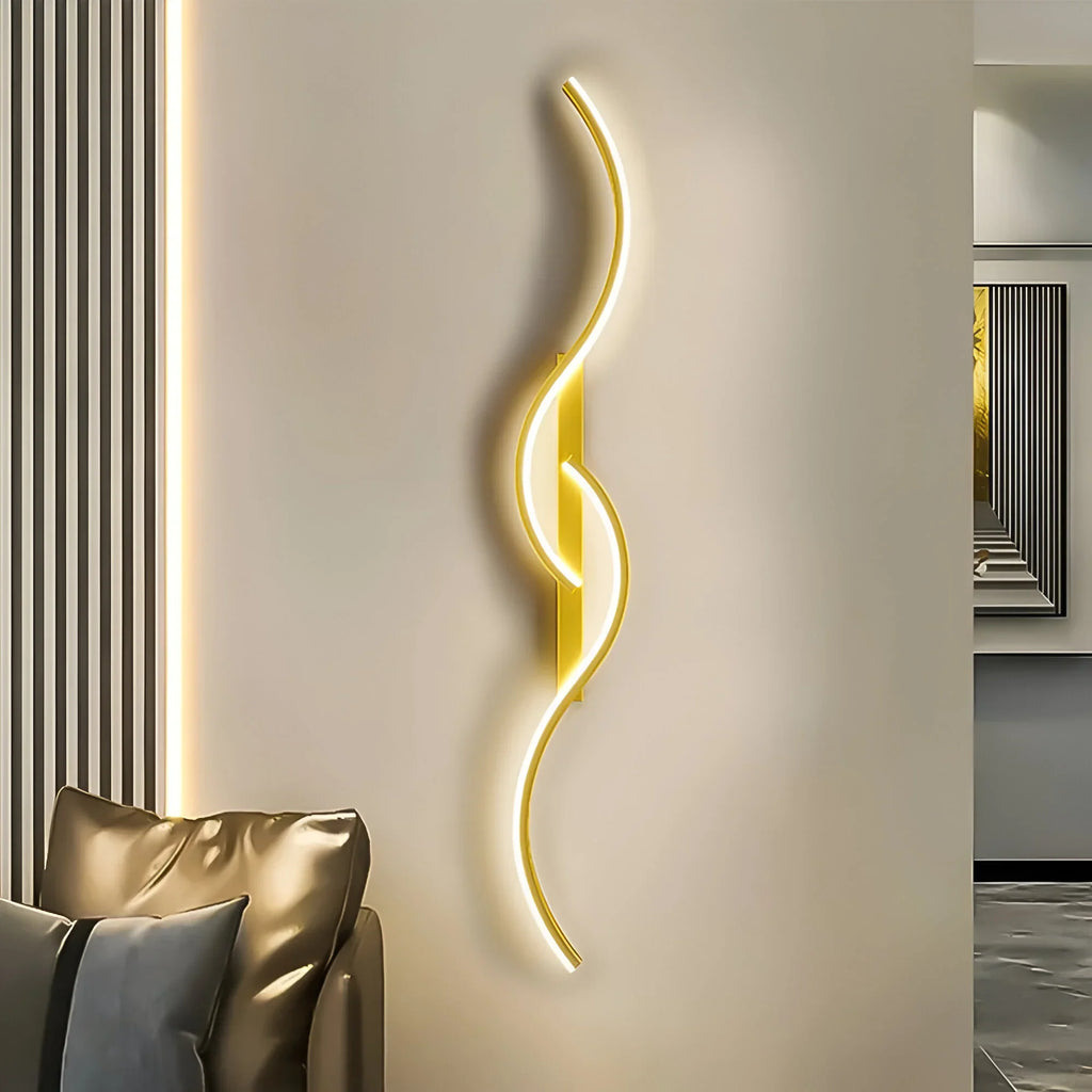 Modern wall light – ambient lighting, interior design – living room, decoration