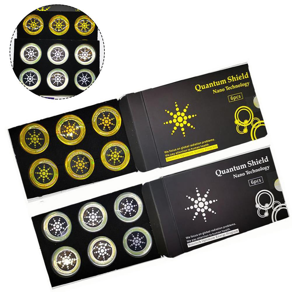 6-Pack EMF Stickers for Cell Phones, Tablets, Laptops – Radiation Protection, Home Office