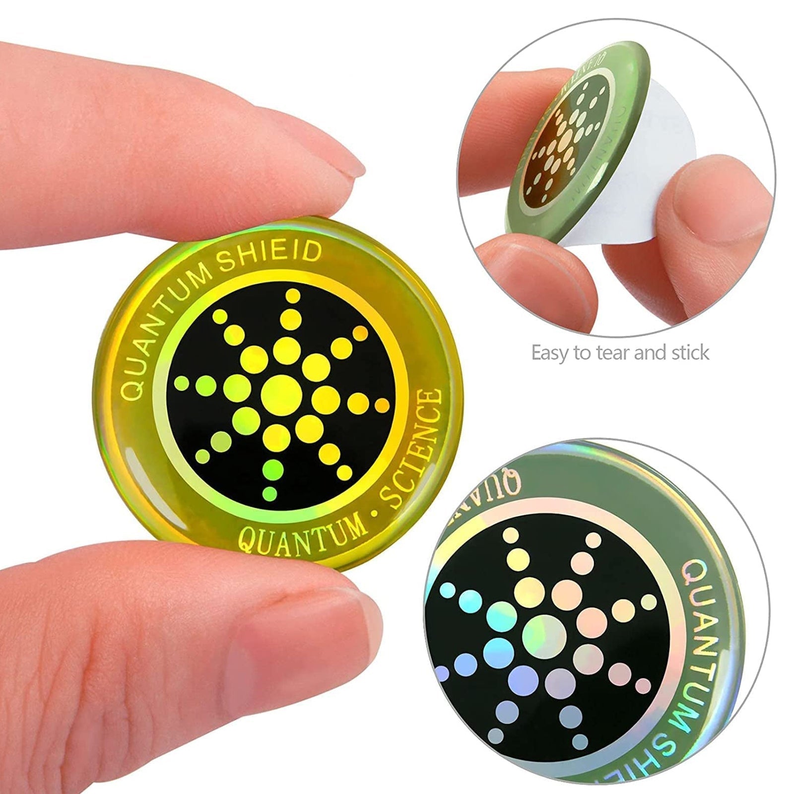 6-Pack EMF Stickers for Cell Phones, Tablets, Laptops – Radiation Protection, Home Office