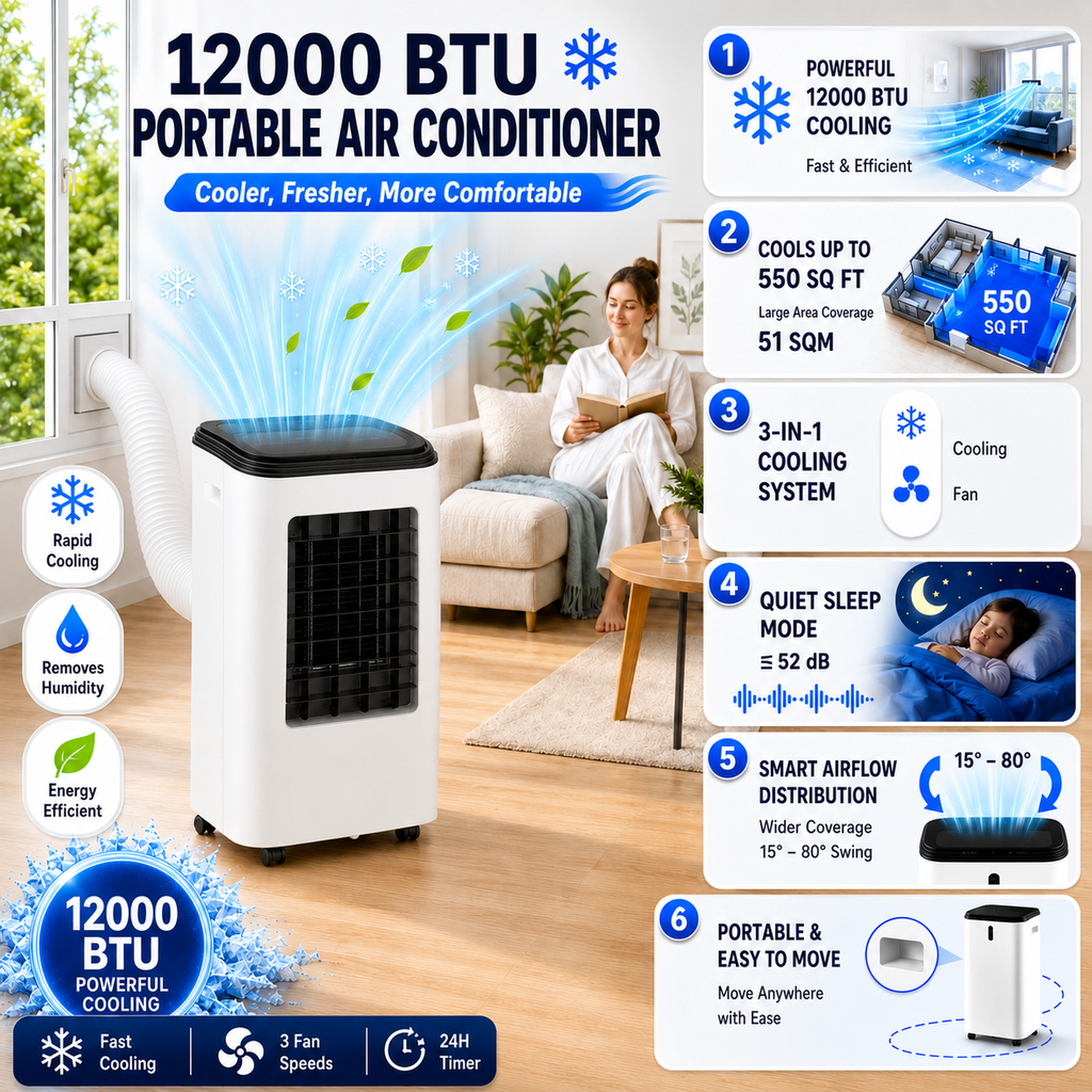 Modern Portable Air Cooler – Home, Travel