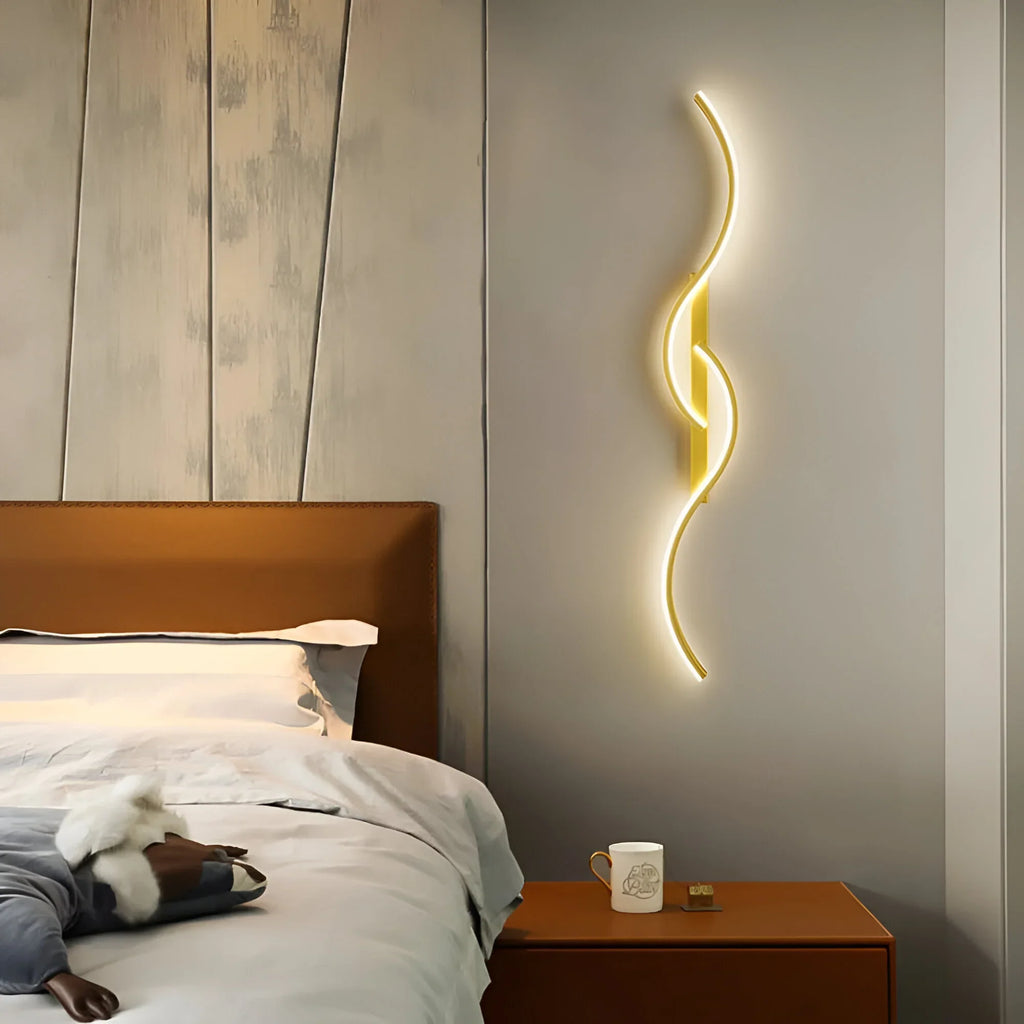 Modern wall light – ambient lighting, interior design – living room, decoration