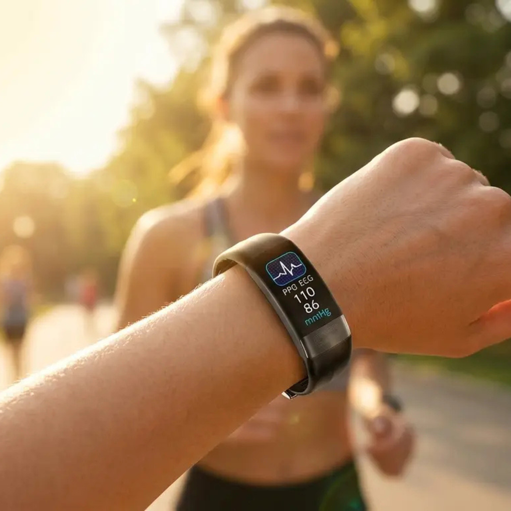 Smart Bracelet Blood Pressure Monitor EKG, Heart Rate, Oxygen Saturation – Fitness, Sleep Tracking