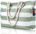 Large Waterproof Beach Tote Bag with Zipper, Sandproof Design – Summer Outings, Travel