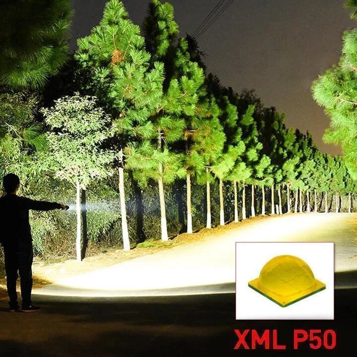 90000 Lumens Xhp50.2 Most Powerful Flashlight – Outdoor Adventure, Emergency Use