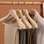 Wooden clothes hanger made of cedar wood | Wide shoulder design – organization, storage