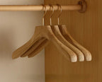 Wooden clothes hanger made of cedar wood | Wide shoulder design – organization, storage