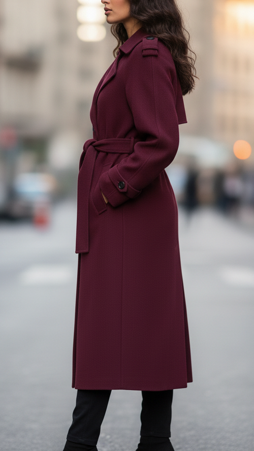 Belted Trench Coat – Casual, Office