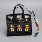 Birkin Inspired Mini Hand Bag - Platinum Charm – Fashion, Everyday Use