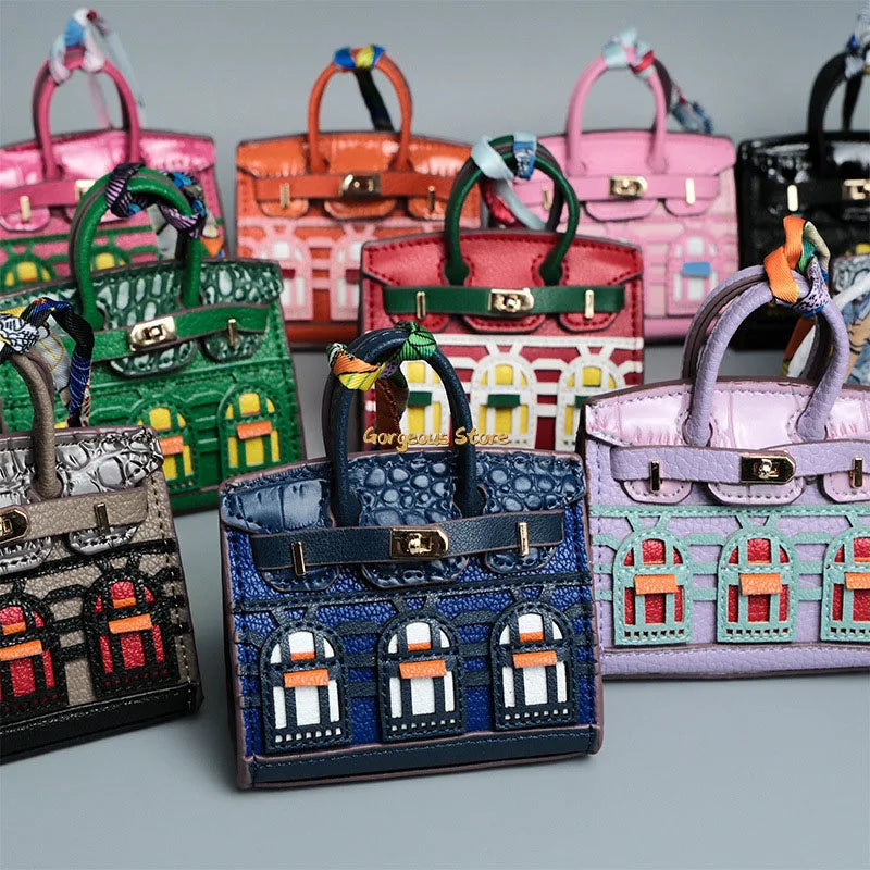 Birkin Inspired Mini Hand Bag - Platinum Charm – Fashion, Everyday Use