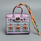 Birkin Inspired Mini Hand Bag - Platinum Charm – Fashion, Everyday Use