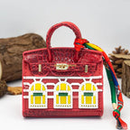 Birkin Inspired Mini Hand Bag - Platinum Charm – Fashion, Everyday Use