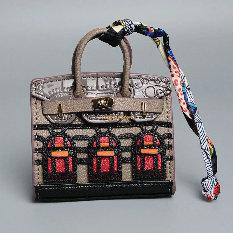 Birkin Inspired Mini Hand Bag - Platinum Charm – Fashion, Everyday Use