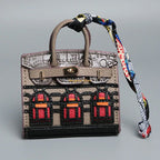 Birkin Inspired Mini Hand Bag - Platinum Charm – Fashion, Everyday Use
