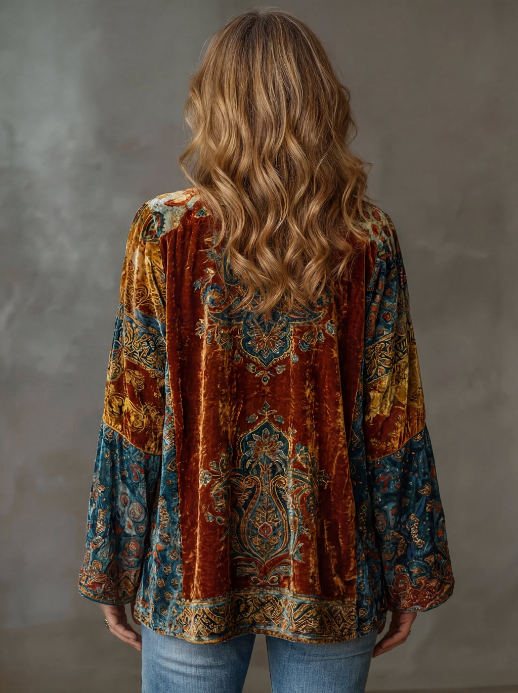 Bohemian Women's Kimono Jacket – Casual Wear, Beach Cover-Up