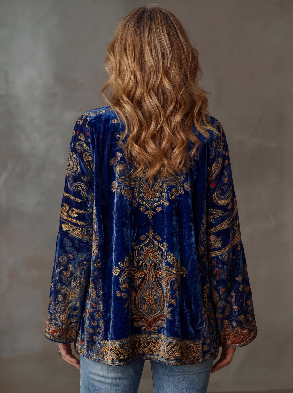Bohemian Women's Kimono Jacket – Casual Wear, Beach Cover-Up