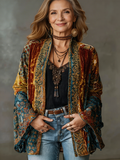 Bohemian Women's Kimono Jacket – Casual Wear, Beach Cover-Up