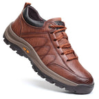 Brown Orthopedic Leather Men's Shoe – Smart Casual Office Wear Evening