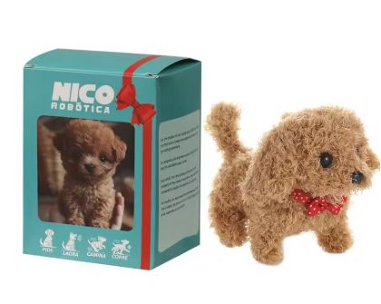 Interactive Robot Puppy Toy | Plush, Battery-Operated | Walks, Barks – Gift, Learning