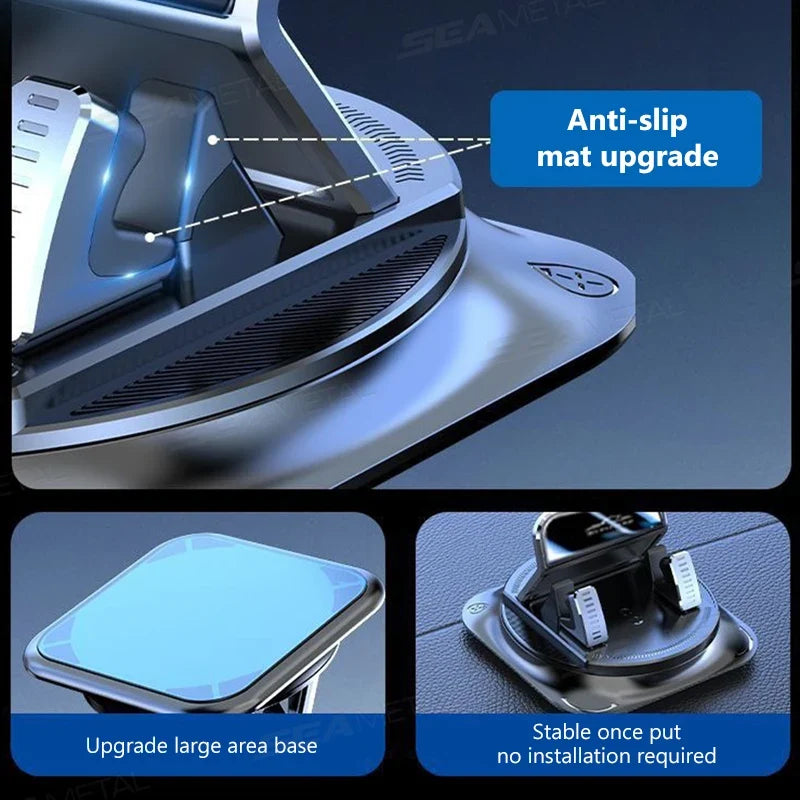 Car Phone Mount Universal Fit 360° Rotation Anti-Slip – Navigation, Travel