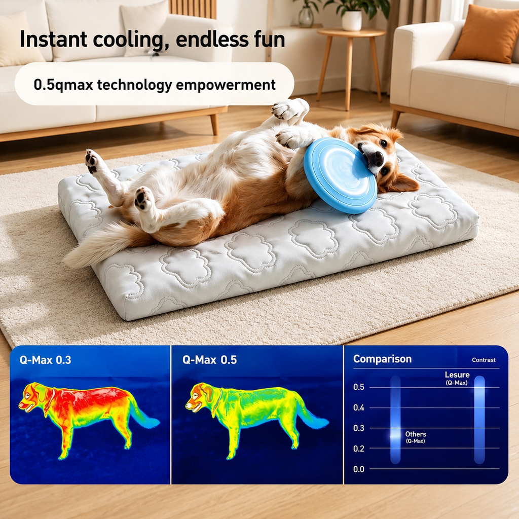 Dog Cooling Mat Gel Pressure Activated – Summer Heat Relief, Indoor Outdoor Use
