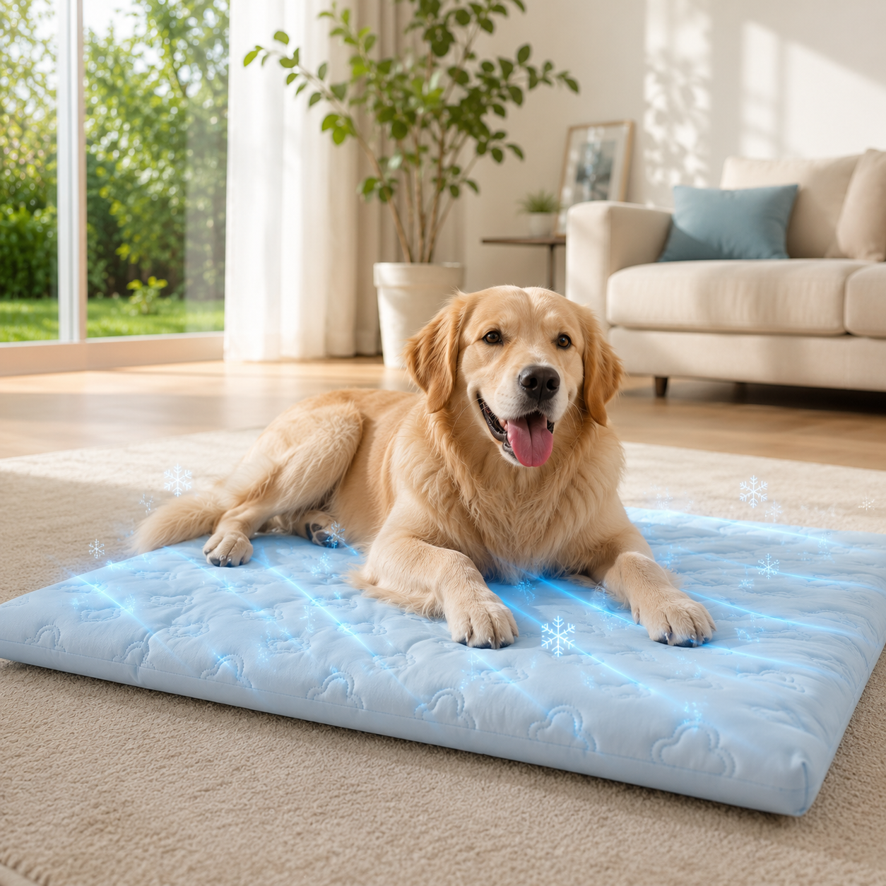 Dog Cooling Mat Gel Pressure Activated – Summer Heat Relief, Indoor Outdoor Use