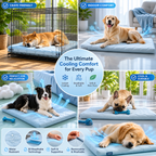 Dog Cooling Mat Gel Pressure Activated – Summer Heat Relief, Indoor Outdoor Use