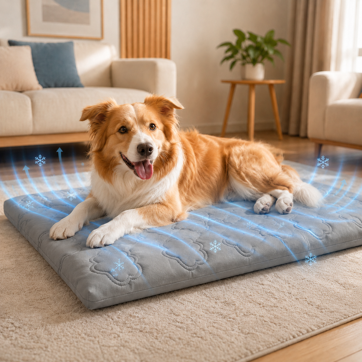 Dog Cooling Mat Gel Pressure Activated – Summer Heat Relief, Indoor Outdoor Use