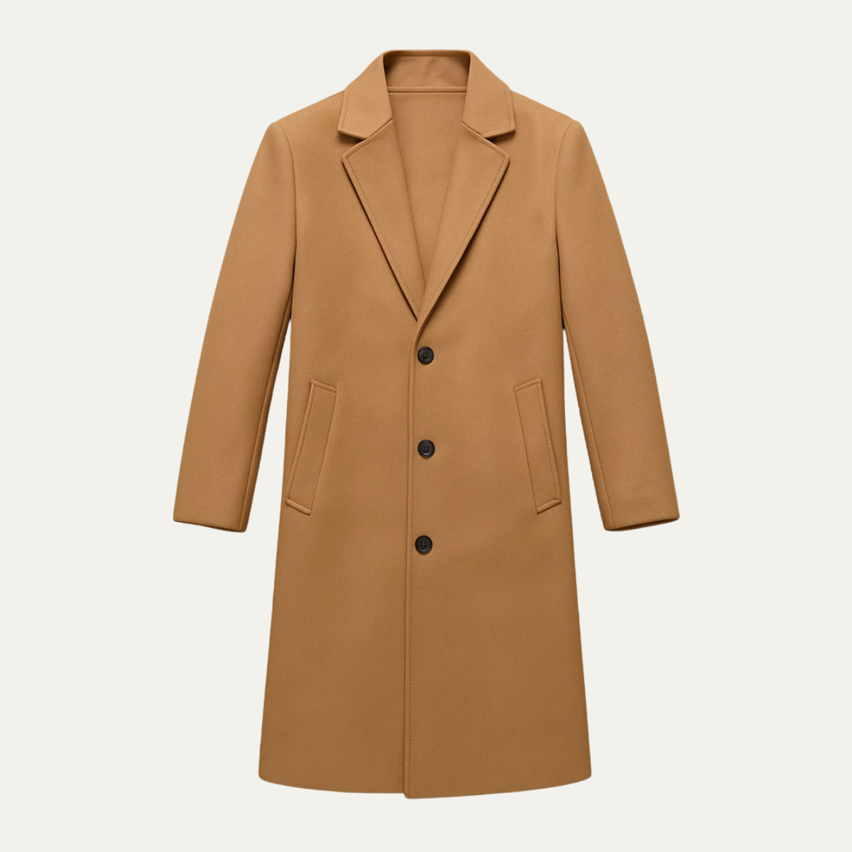 Classic Cotton Men's Overcoat – Winter Fashion, Casual Wear
