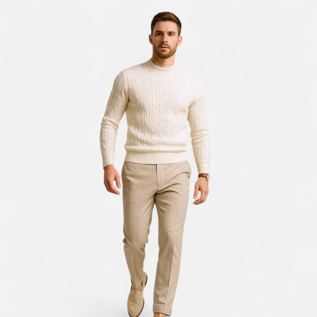 Classic Crew Neck Knit Sweater for Men – Casual, Everyday Wear