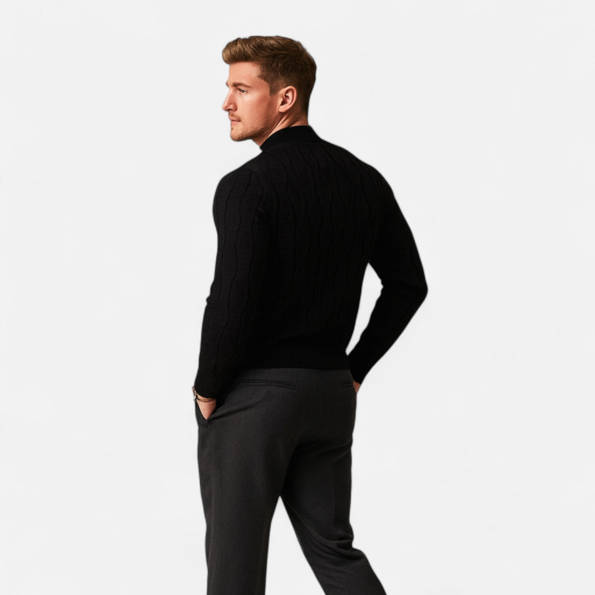 Classic Crew Neck Knit Sweater for Men – Casual, Everyday Wear