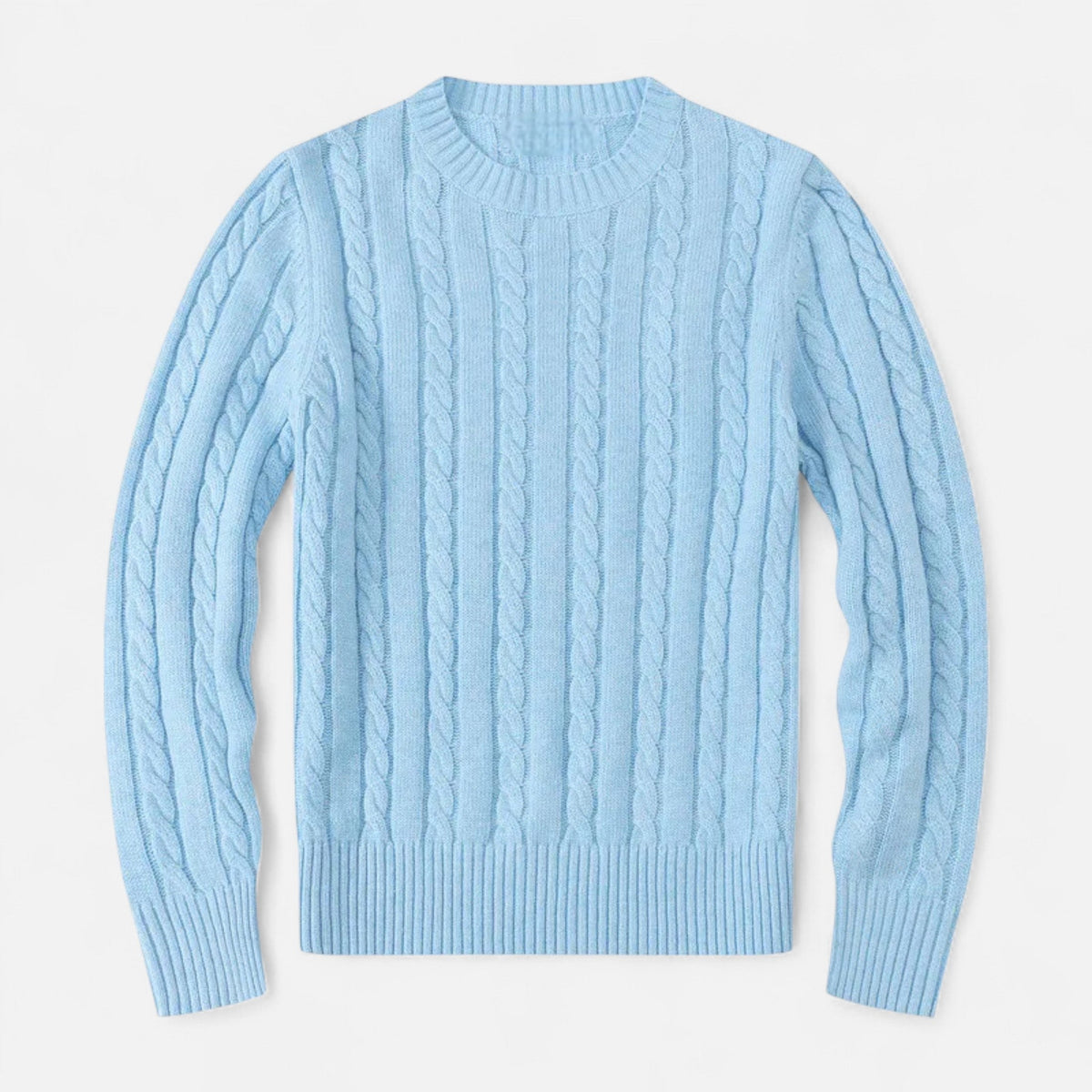 Classic Crew Neck Men's Sweater in Cotton-Blend – Casual Wear, Everyday Comfort