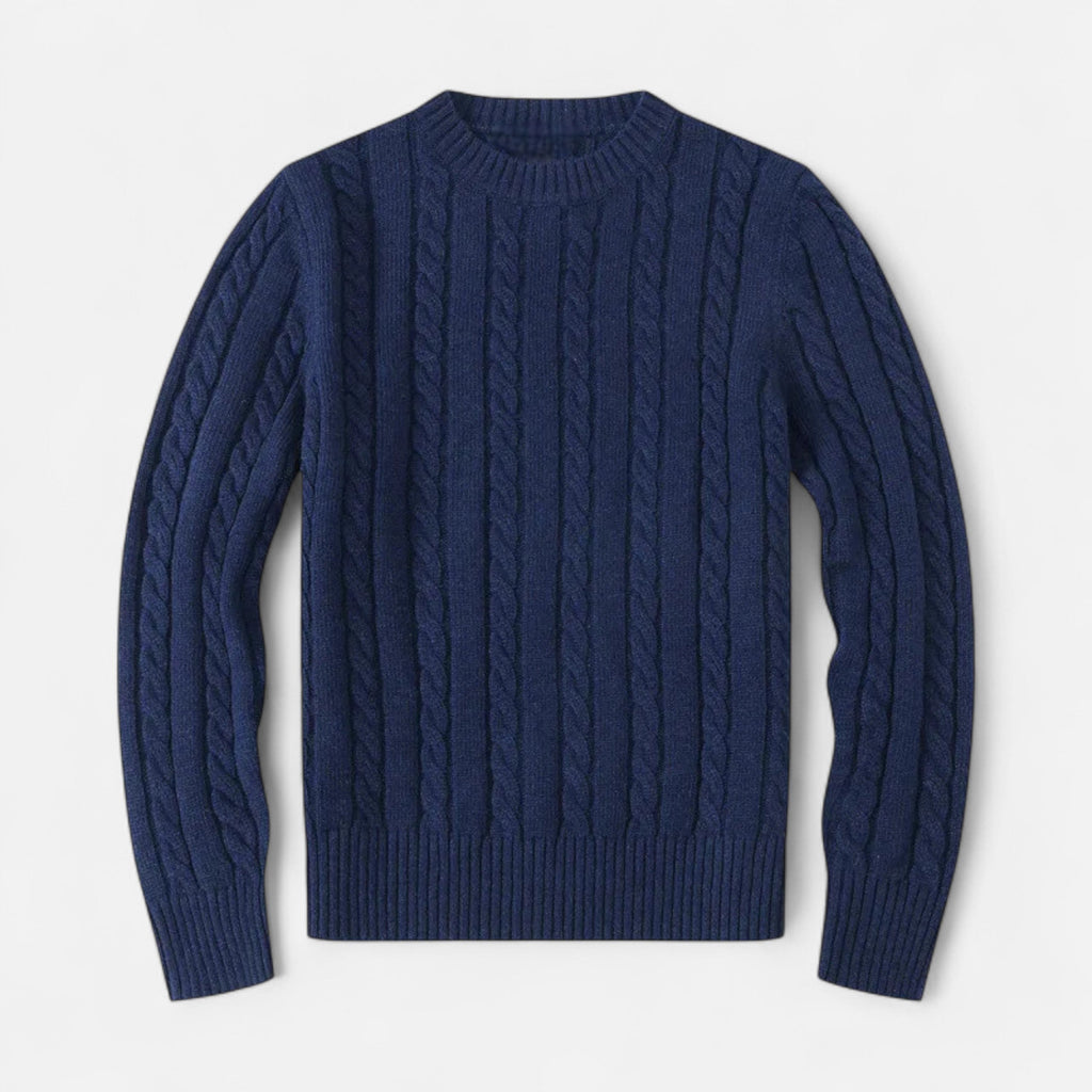 Classic Crew Neck Men's Sweater in Cotton-Blend – Casual Wear, Everyday Comfort