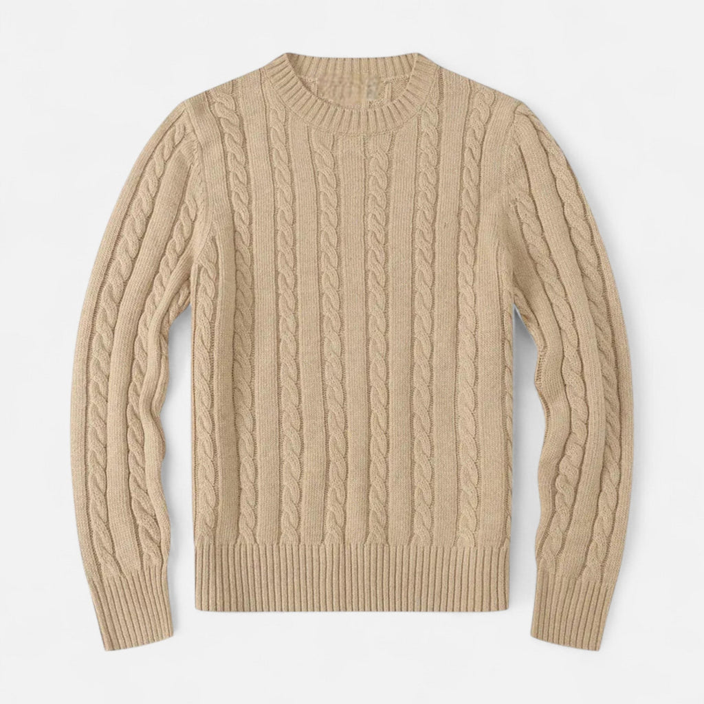 Classic Crew Neck Men's Sweater in Cotton-Blend – Casual Wear, Everyday Comfort