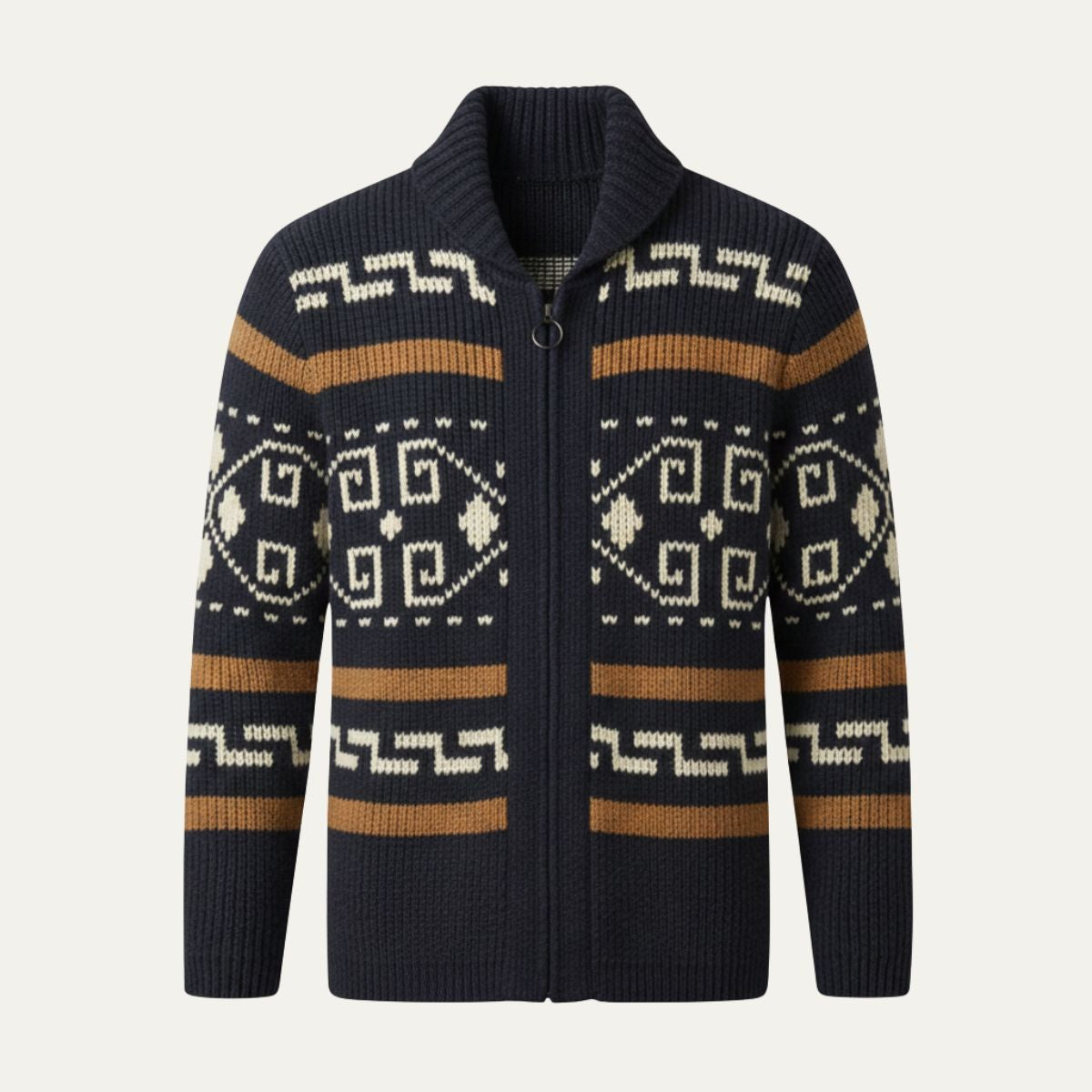 Classic Men's Shawl Collar Knit Cardigan – Casual Wear, Layering