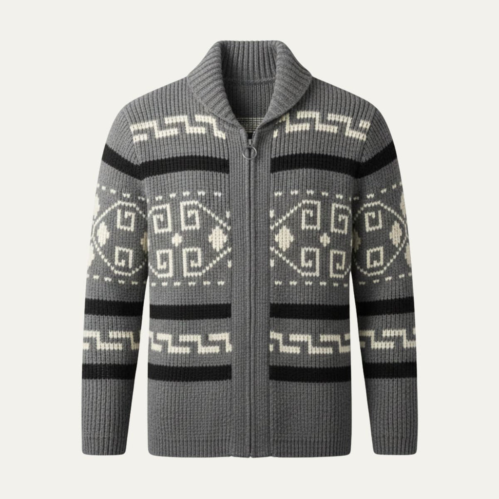 Classic Men's Shawl Collar Knit Cardigan – Casual Wear, Layering