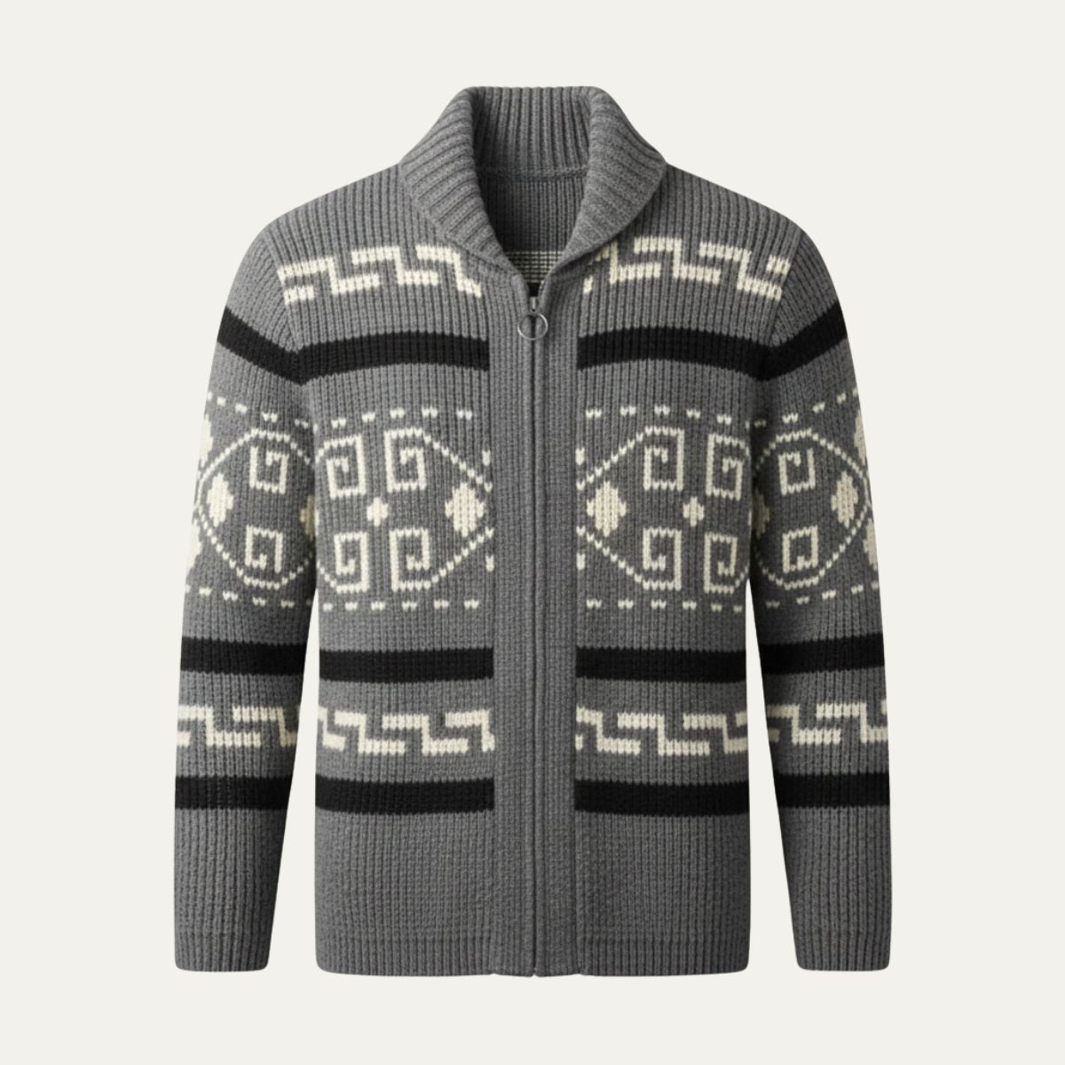 Classic Men's Shawl Collar Knit Cardigan – Casual Wear, Layering