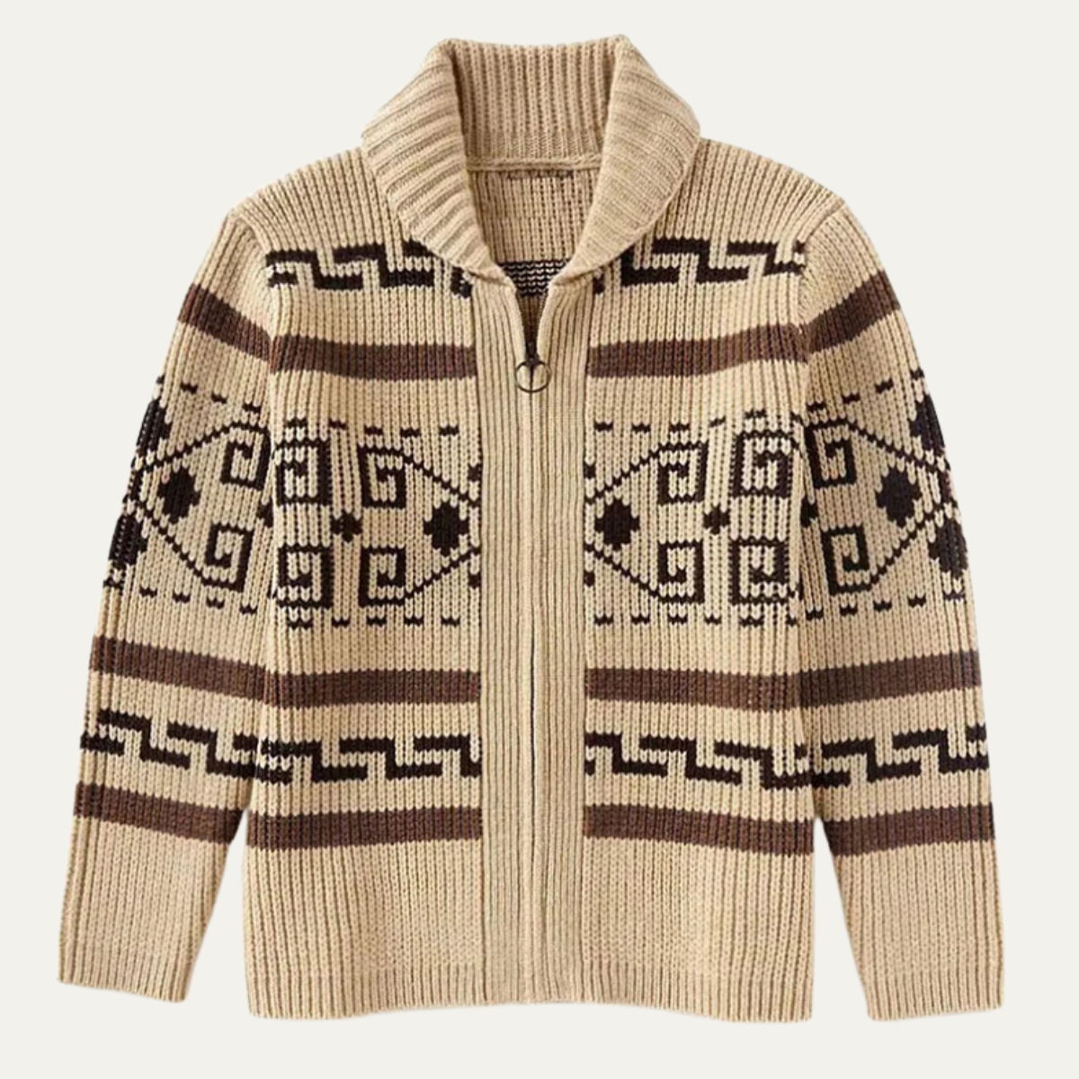 Classic Men's Shawl Collar Knit Cardigan – Casual Wear, Layering