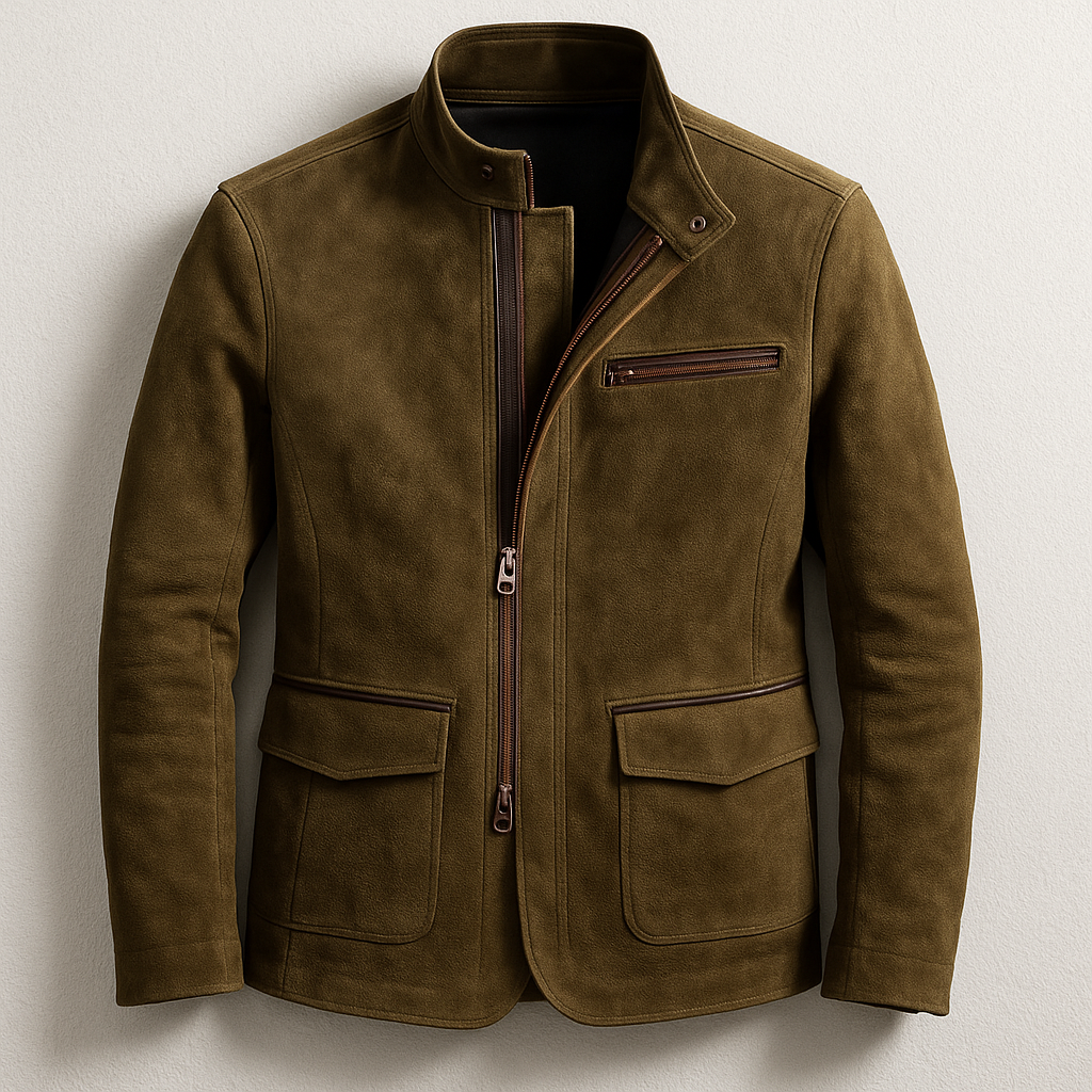 Classic Men's Zip Jacket with Tailored Fit – Casual Wear, All Seasons