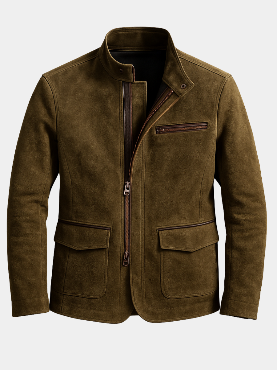 Classic Men's Zip Jacket with Tailored Fit – Casual Wear, All Seasons
