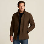 Classic Wool Blend Trench Coat for Men – Casual, Office