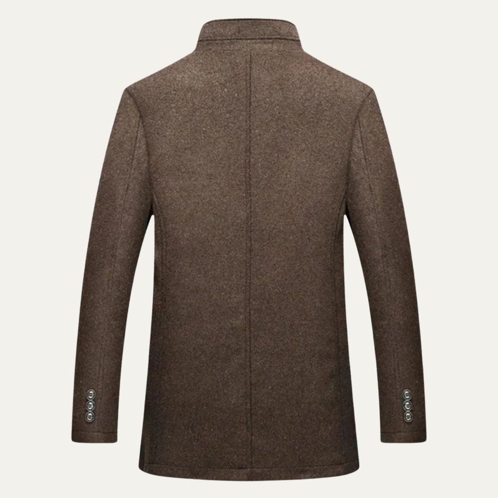 Classic Wool Blend Trench Coat for Men – Casual, Office