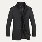 Classic Wool Blend Trench Coat for Men – Casual, Office