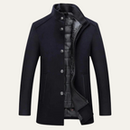 Classic Wool Blend Trench Coat for Men – Casual, Office