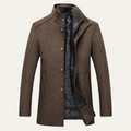 Classic Wool Blend Trench Coat for Men – Casual, Office