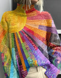 Colorful Women's Turtleneck Sweater - Soft Knit for Fall, Winter Fashion